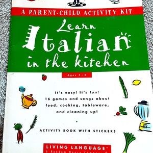 Learn Italian in the kitchen book.  Parent- Child Activity Kit.